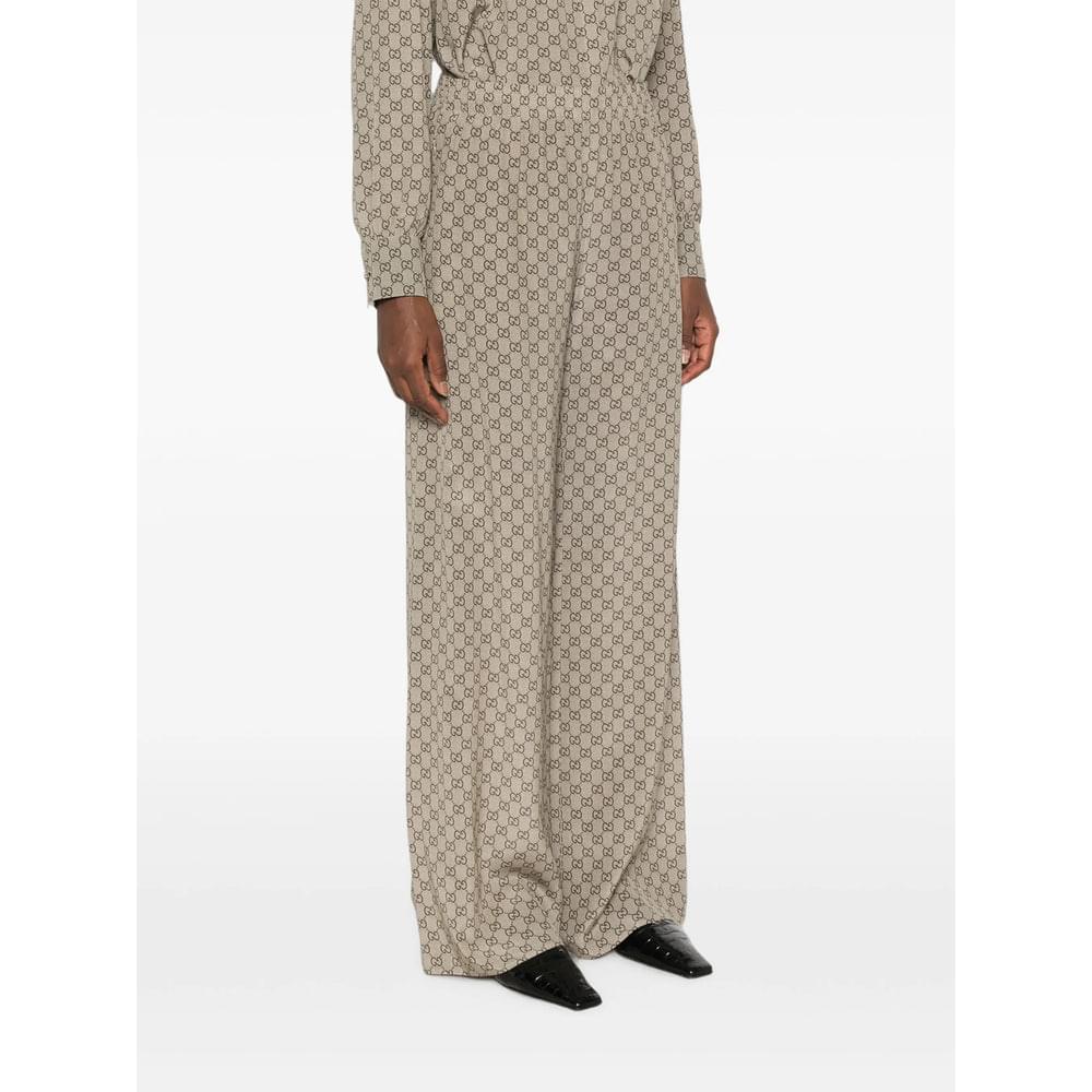Gucci Neutrals Trousers - Palazzo Pants Women GUCCI