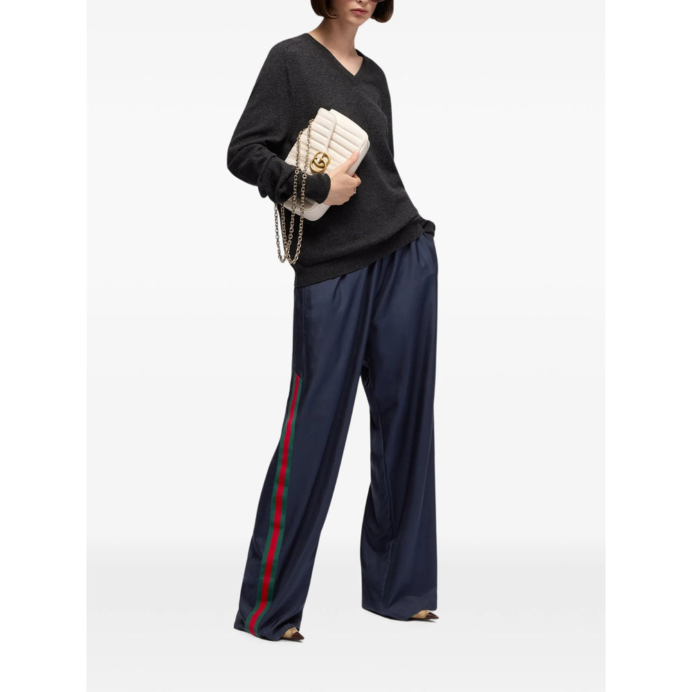 Gucci Blue Trousers - Palazzo Pants Women GUCCI