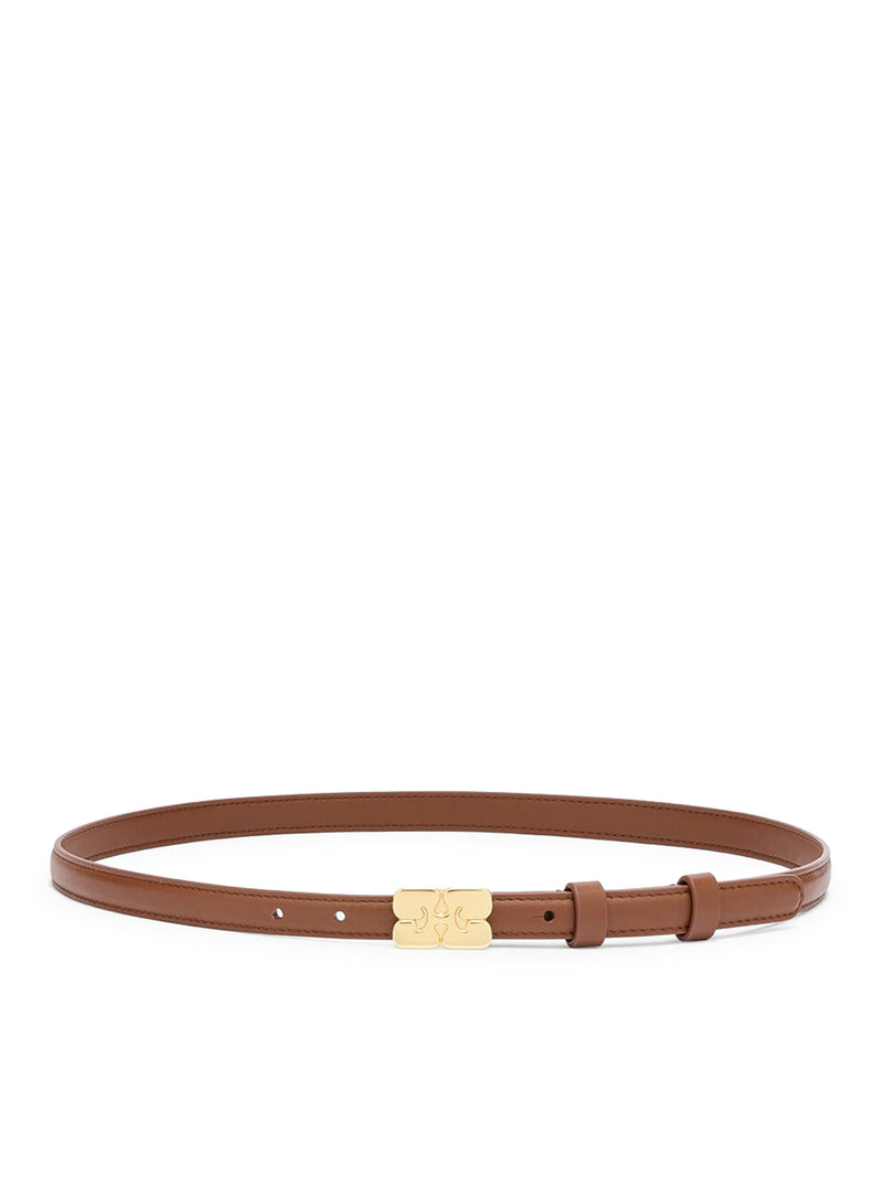Ganni Women Kat Brown Skinny Belt GANNI