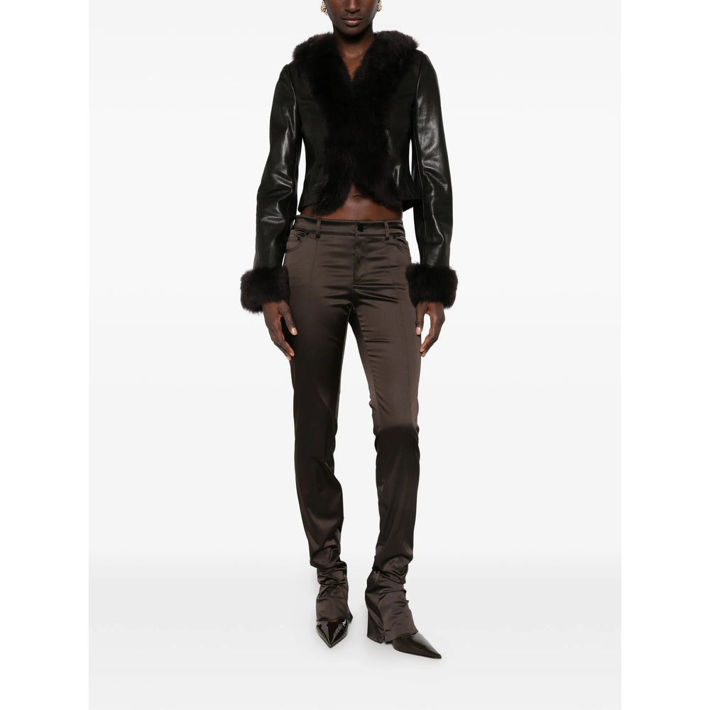 Gucci Brown Trousers - Slim-Fit Trousers Women GUCCI
