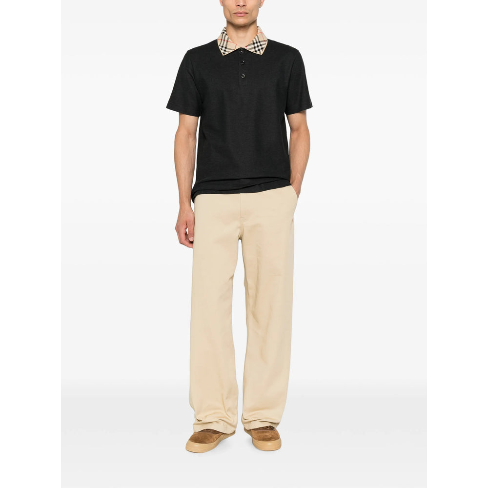Burberry Black Polo Shirts Men BURBERRY