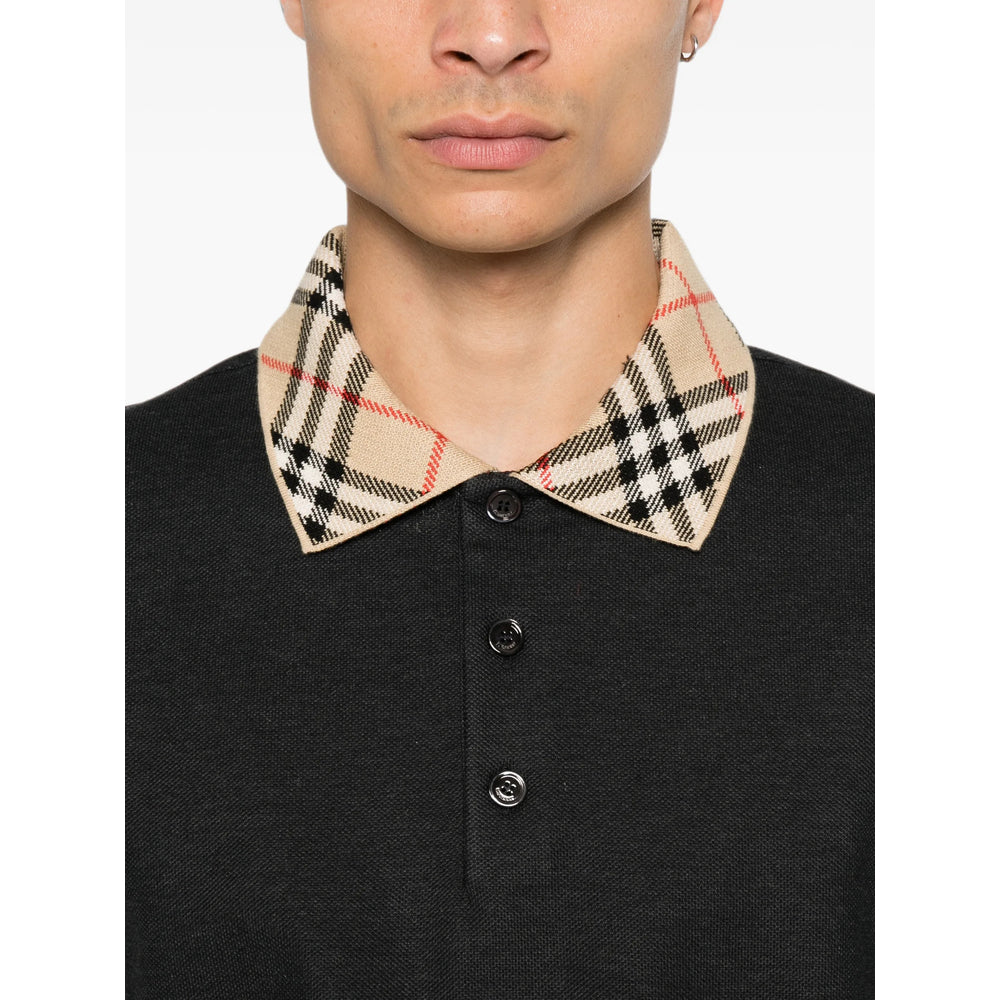 Burberry Black Polo Shirts Men BURBERRY