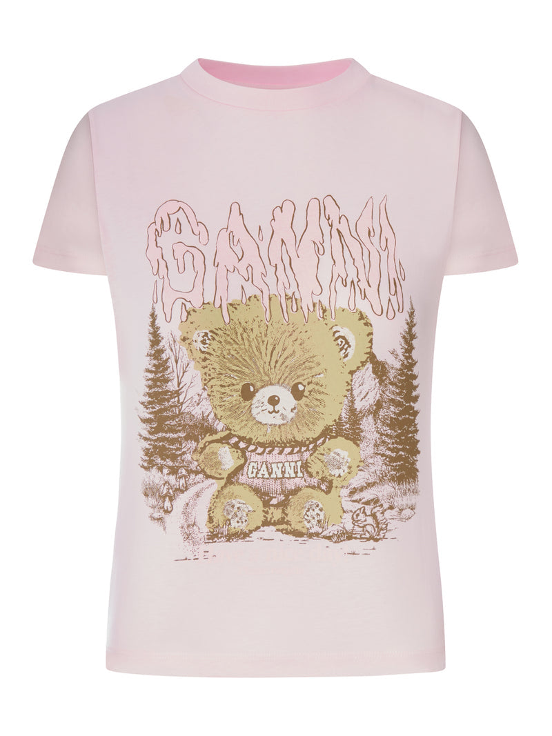 Ganni Women Printed Slim-Fit T-Shirt GANNI