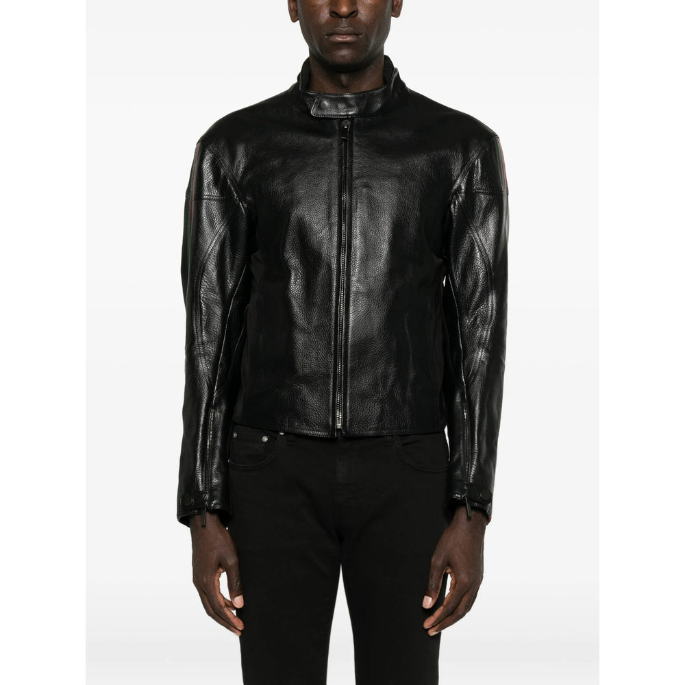 Gucci Black Jackets - Leather Jackets Men GUCCI