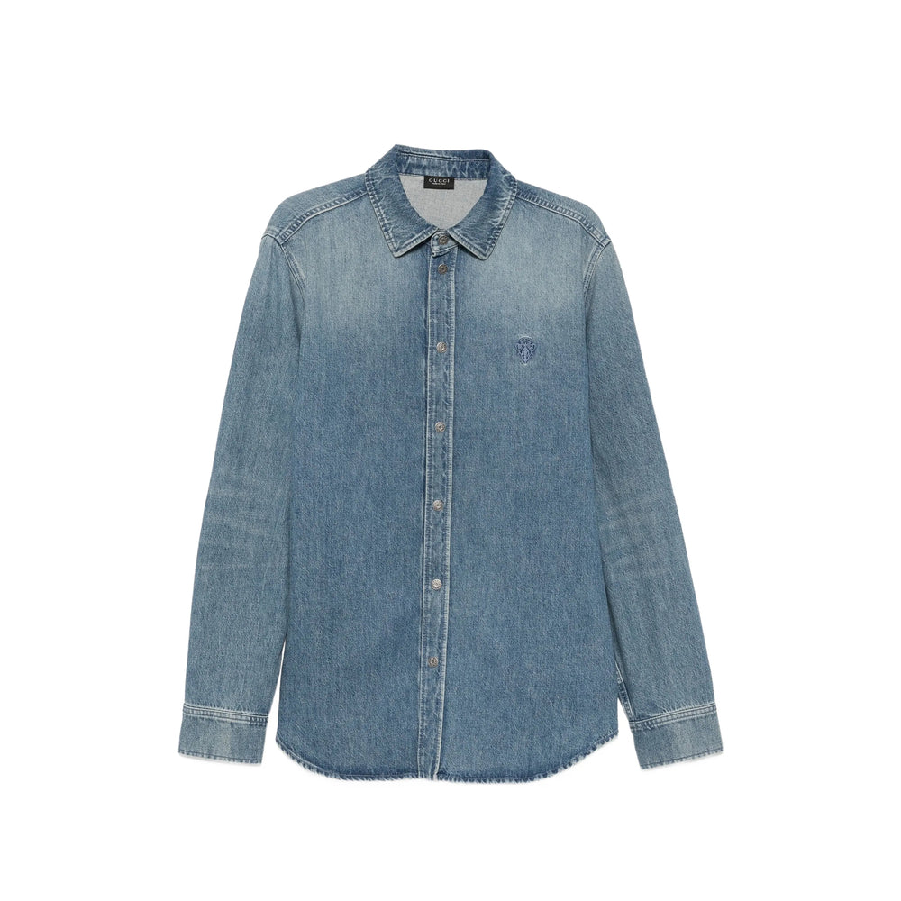 Gucci Blue Shirts Men GUCCI