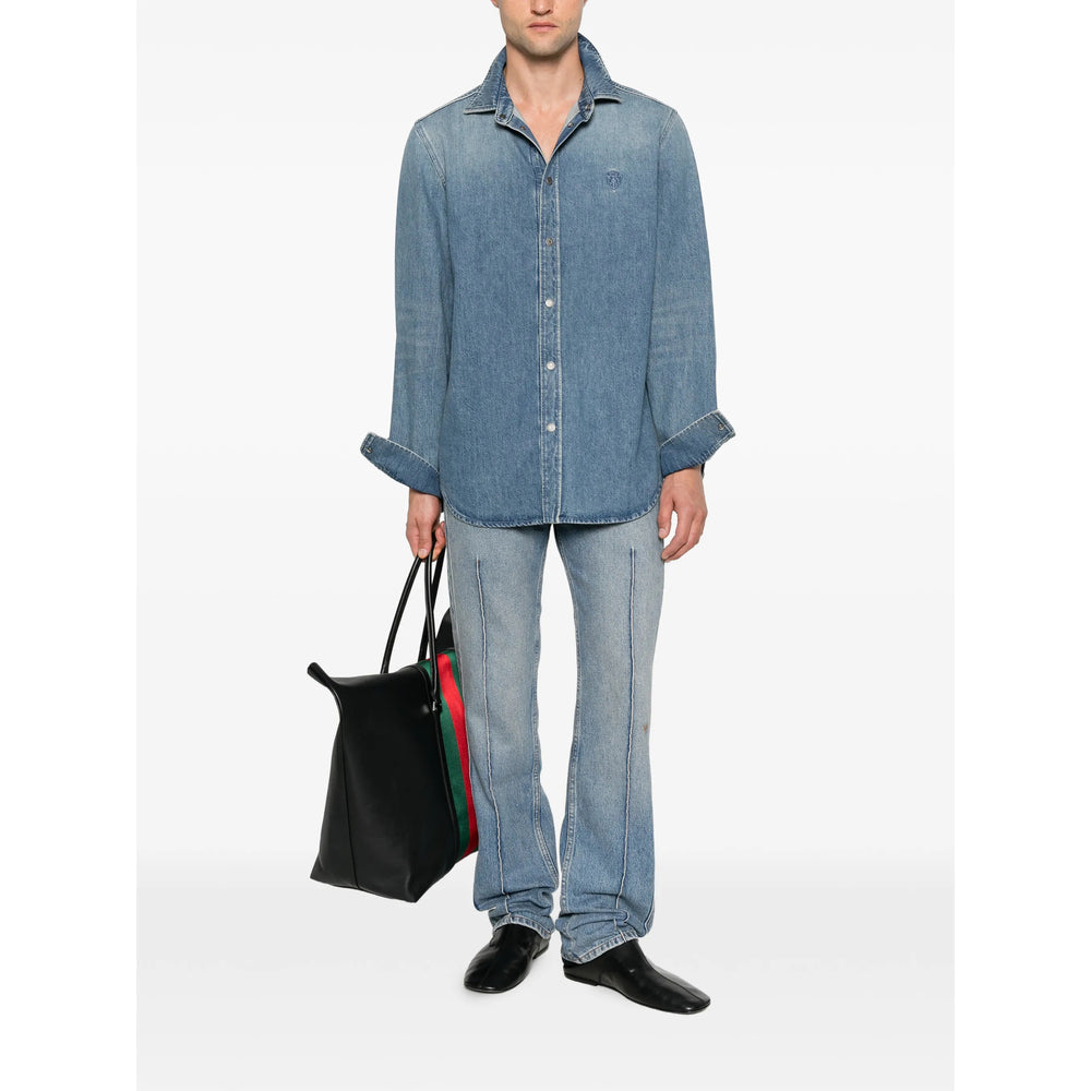 Gucci Blue Shirts Men GUCCI