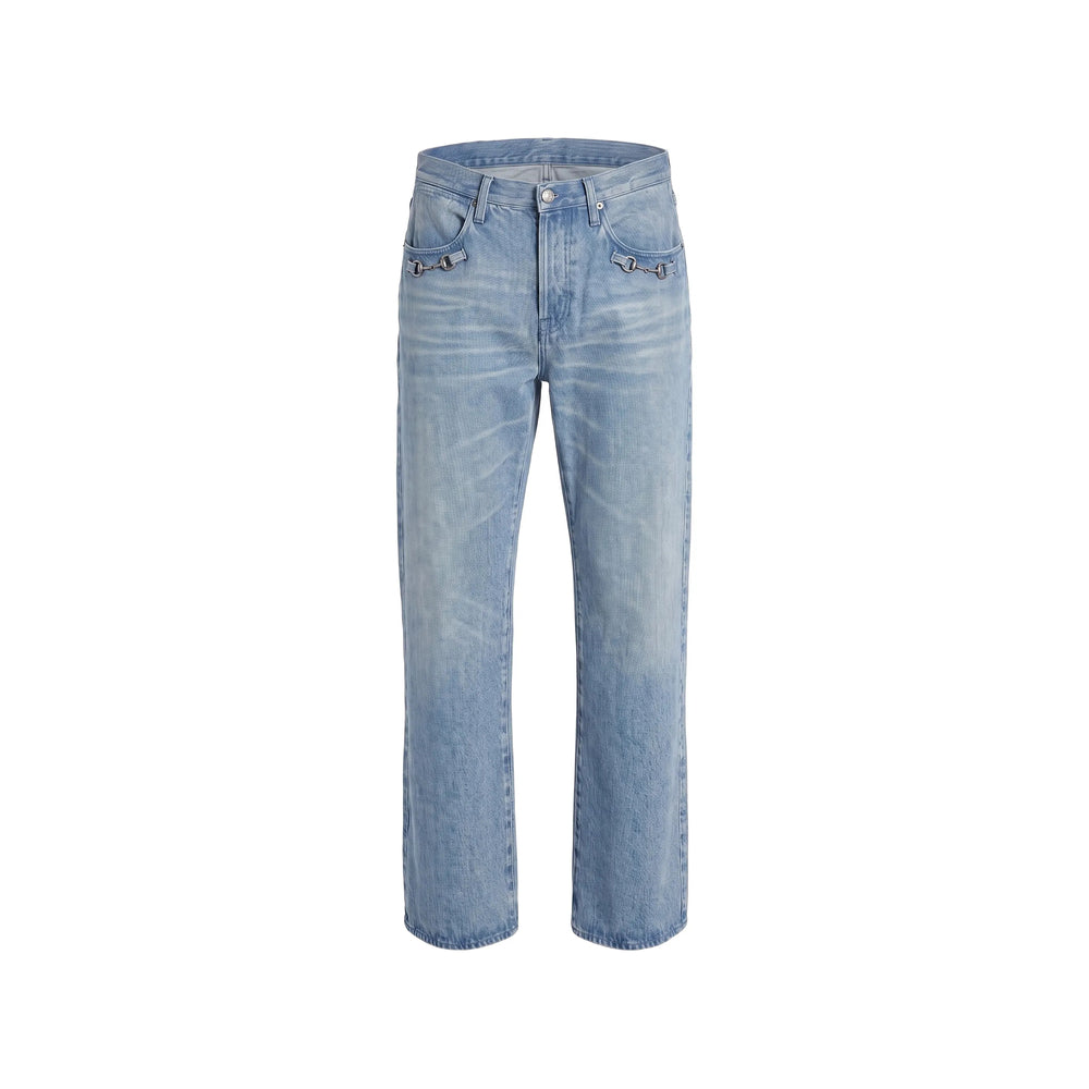Gucci Blue Denim - Regular & Straight-Leg Jeans Men GUCCI