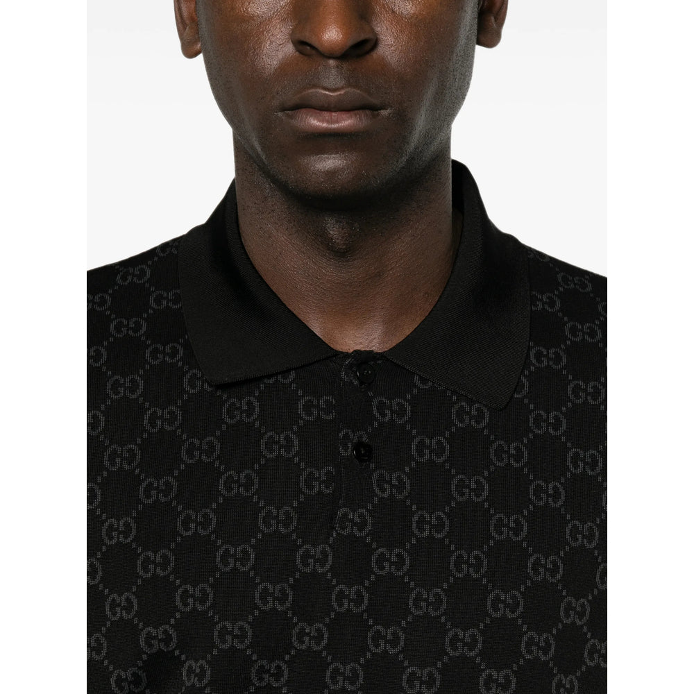 Gucci Black Polo Shirts Men GUCCI