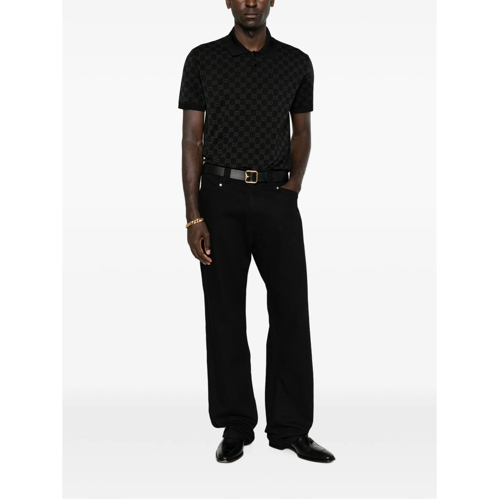 Gucci Black Polo Shirts Men GUCCI