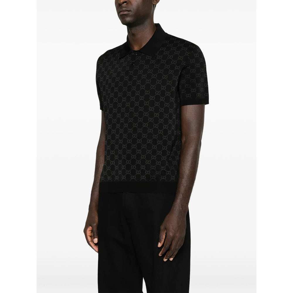 Gucci Black Polo Shirts Men GUCCI