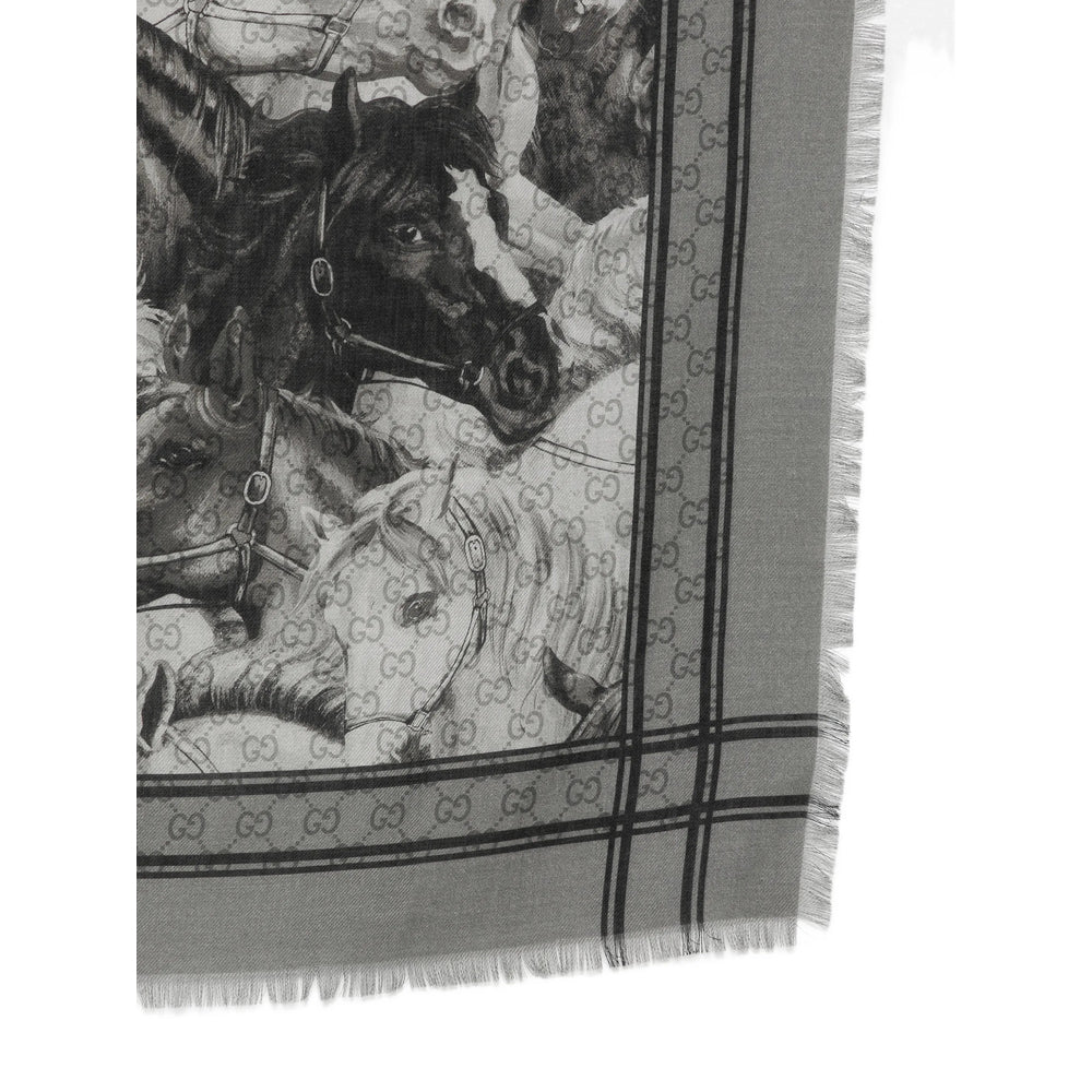 Gucci Grey Scarves Men GUCCI