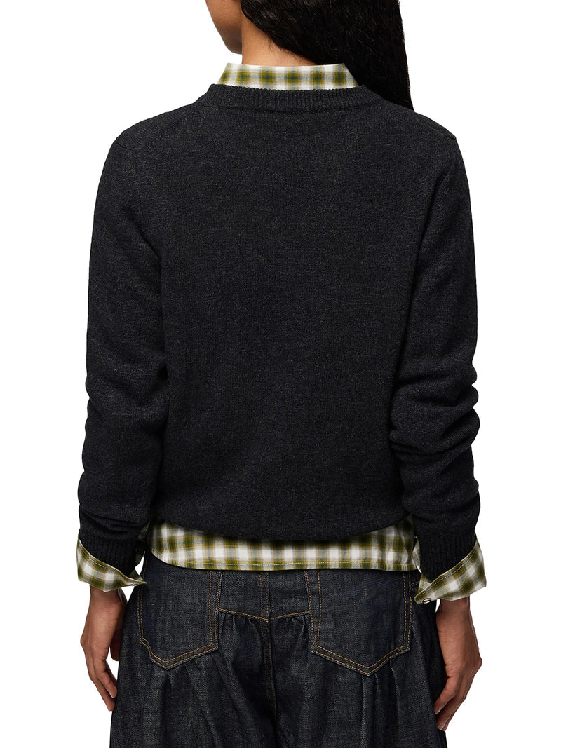 Ganni Women Wool Sweater With Teddy Graphic GANNI