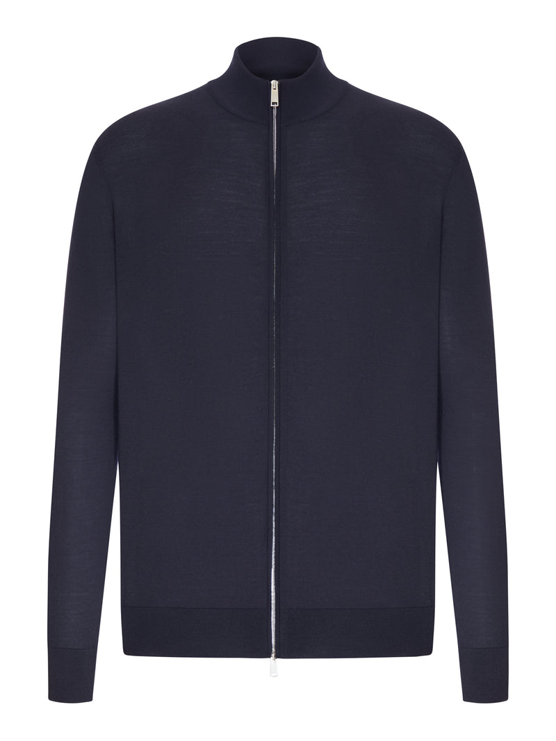 Zegna Men Trophy 15Milmil15 Wool Zip-Up Sweater ZEGNA