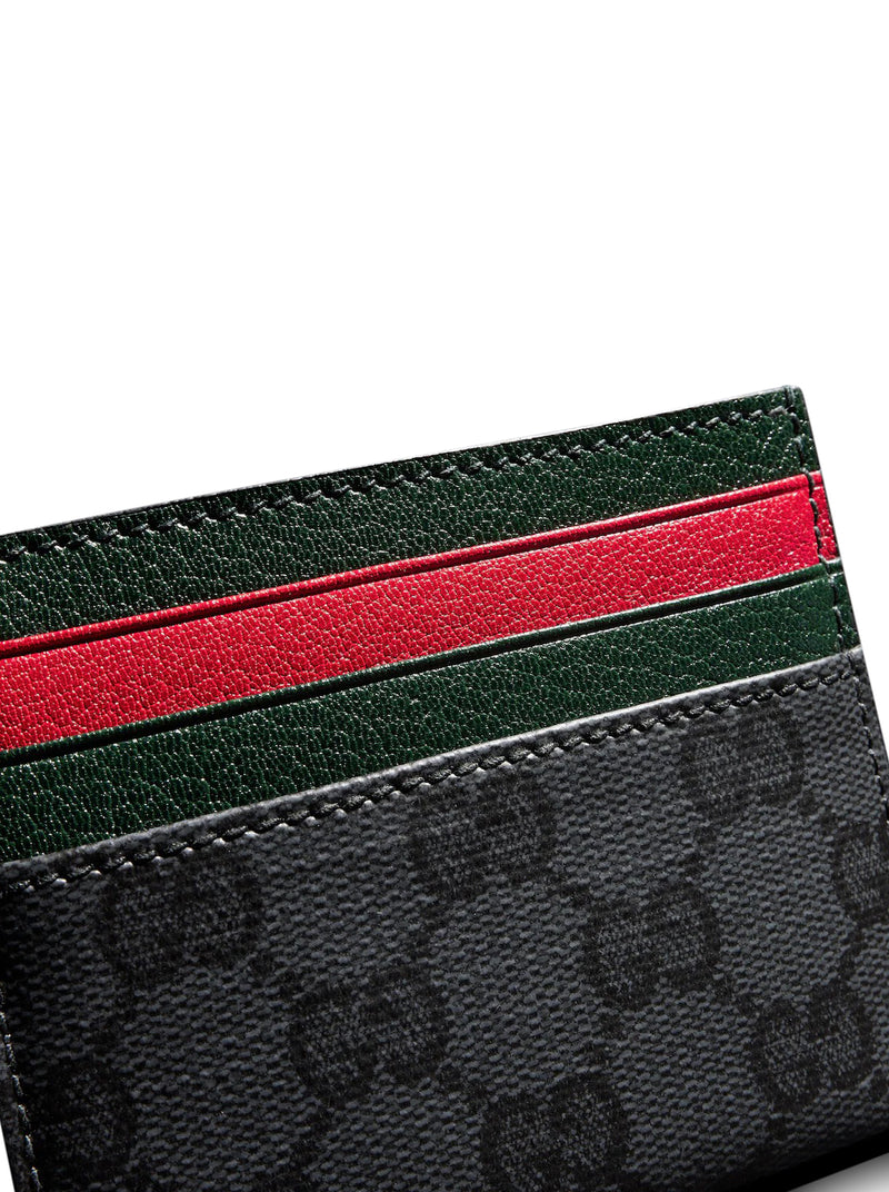 Gucci Men Card Holder With Card Slots And Web Ribbon GUCCI