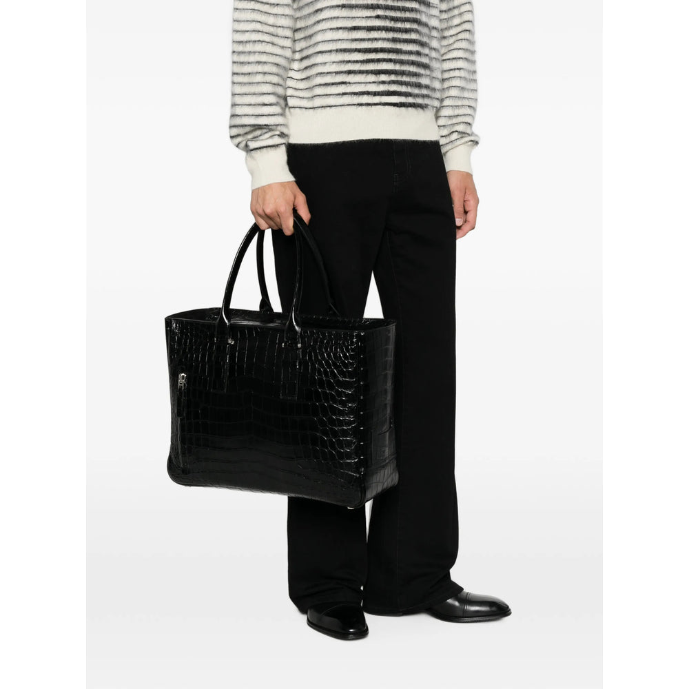Tom Ford Black Tote Bags Men TOM FORD