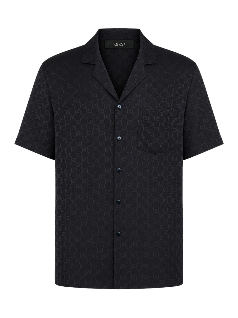 Gucci Men Gg Jacquard Silk Shirt GUCCI