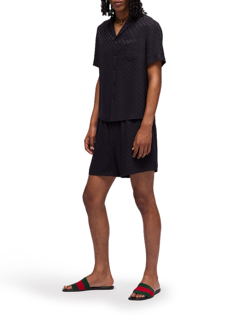 Gucci Men Gg Jacquard Silk Shorts GUCCI