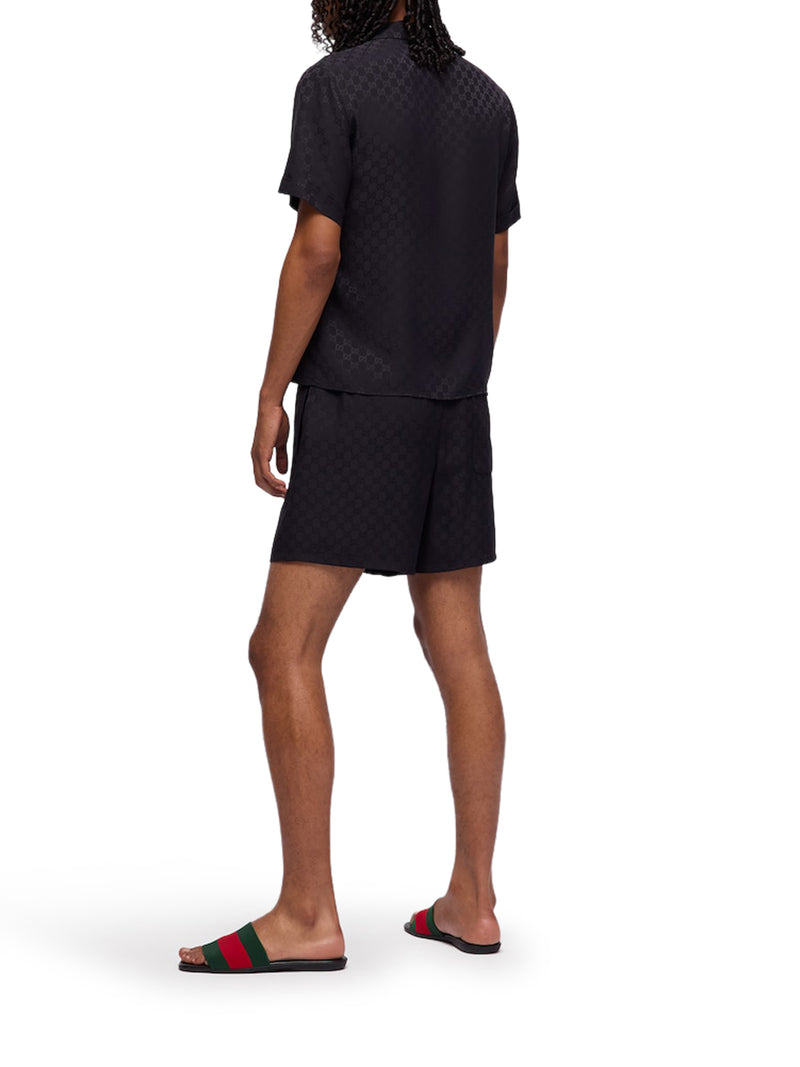 Gucci Men Gg Jacquard Silk Shorts GUCCI