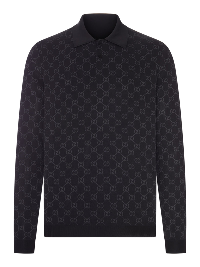 Gucci Men Gg Jacquard Viscose Polo Shirt GUCCI