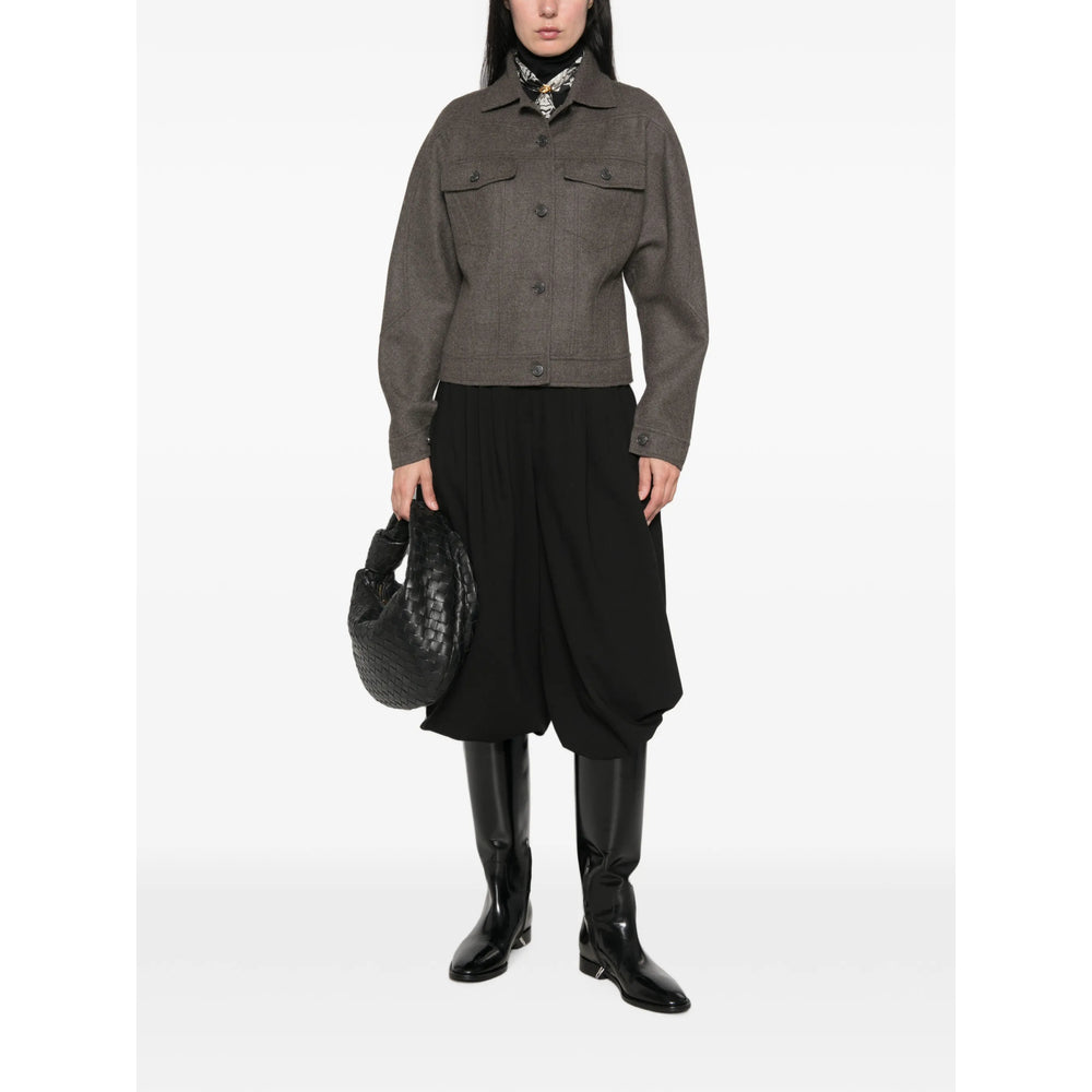 Max Mara Grey Coats - Single Breasted Coats Women MAX MARA