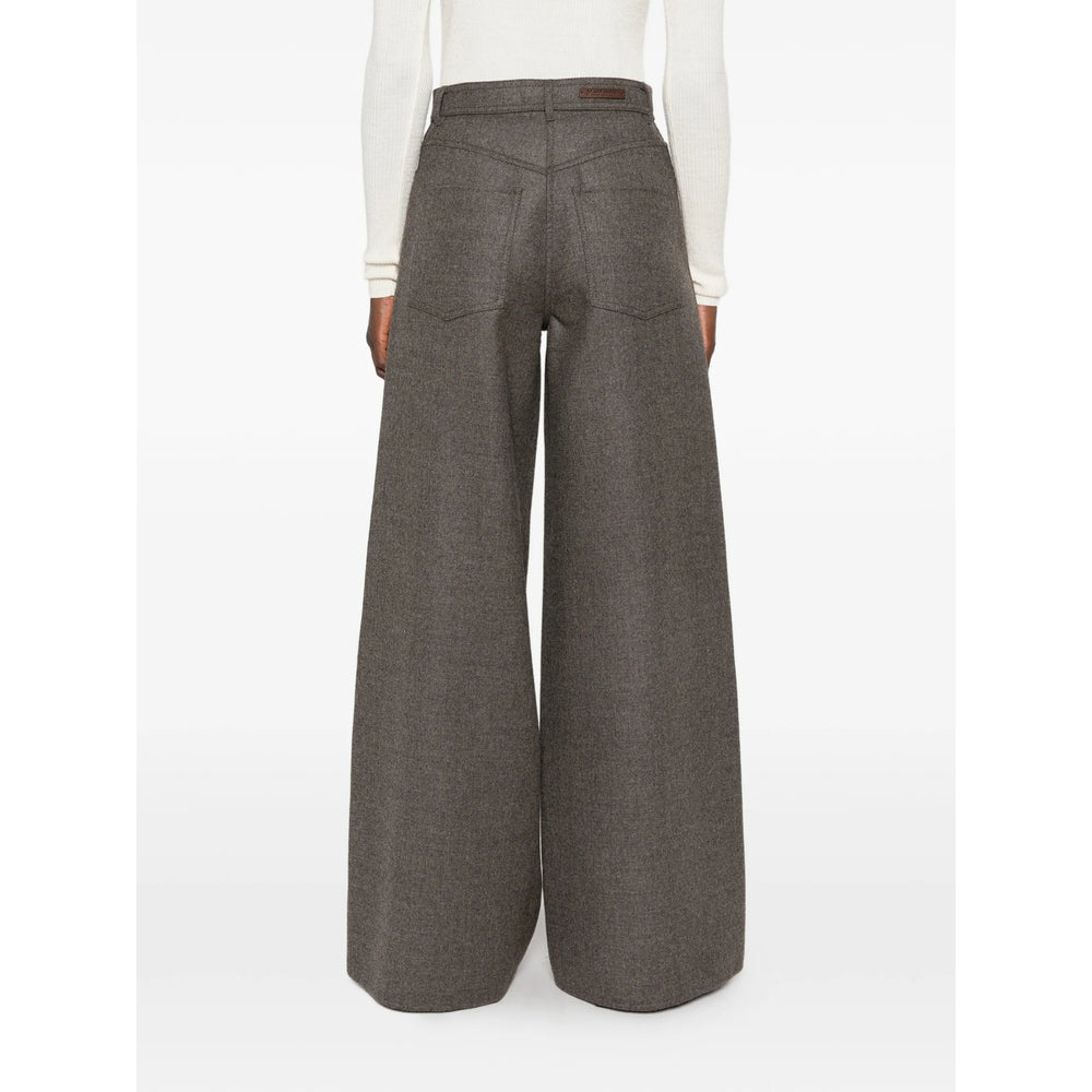 Max Mara Grey Trousers - Palazzo Pants Women MAX MARA