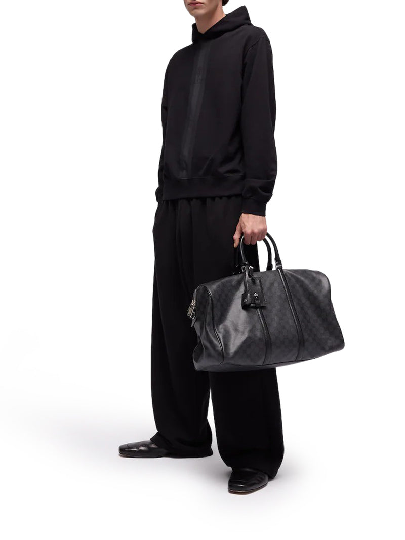 Gucci Men Cotton Hoodie With Tonal Web Stripe GUCCI