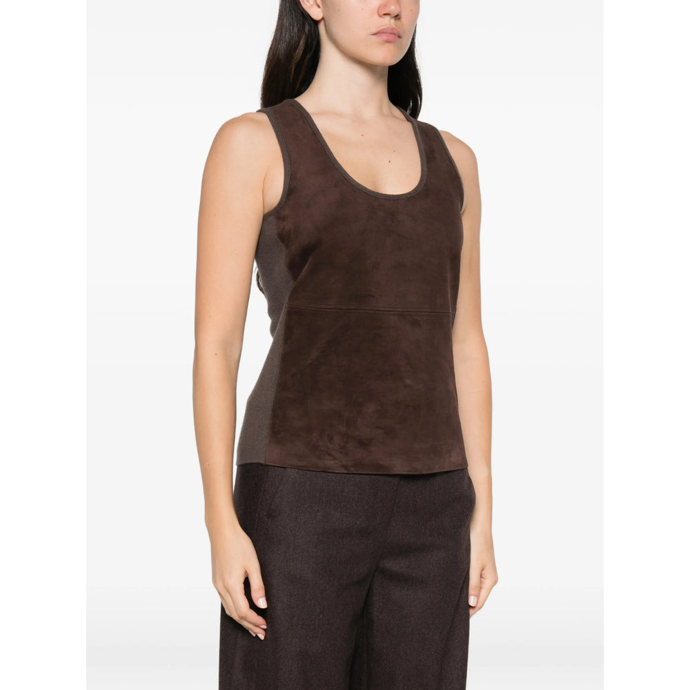 Max Mara Brown Tops - Vests & Tank Tops Women MAX MARA
