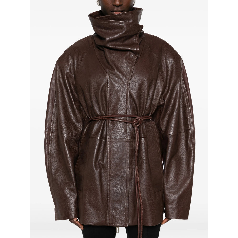 Sportmax Brown Jackets - Leather Jackets Women SPORTMAX