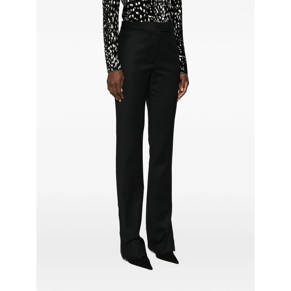 Sportmax Black Trousers - Straight Trousers Women SPORTMAX
