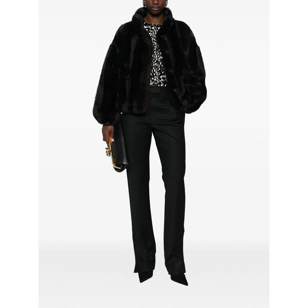 Sportmax Black Trousers - Straight Trousers Women SPORTMAX