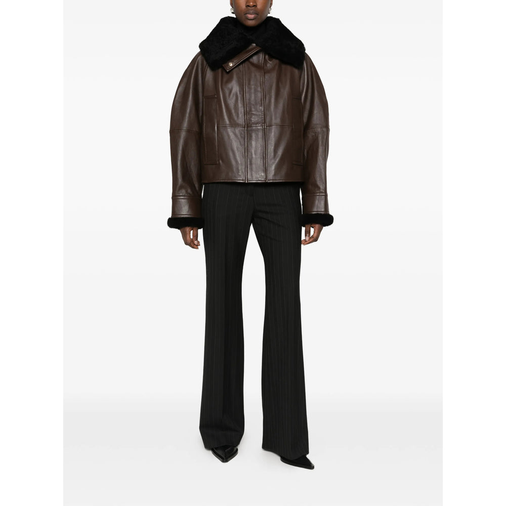 Sportmax Brown Jackets - Leather Jackets Women SPORTMAX
