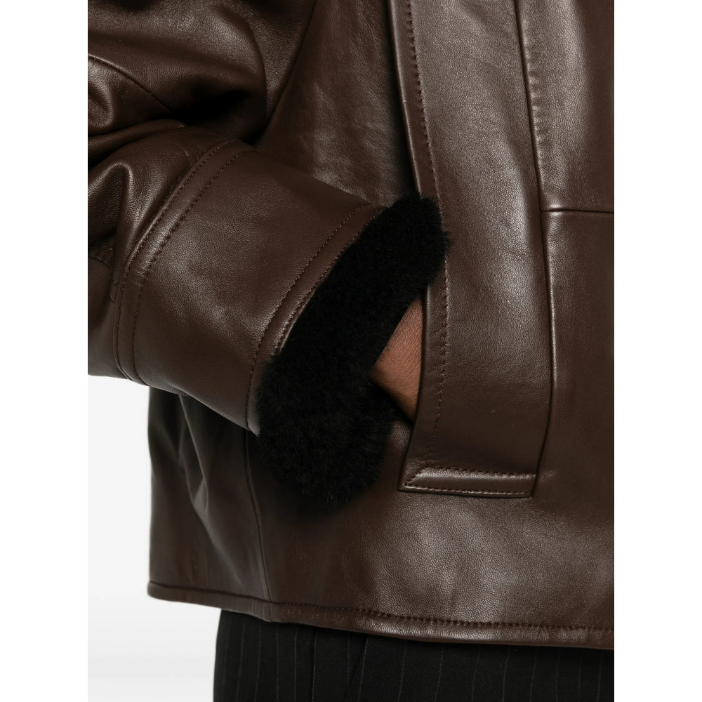 Sportmax Brown Jackets - Leather Jackets Women SPORTMAX