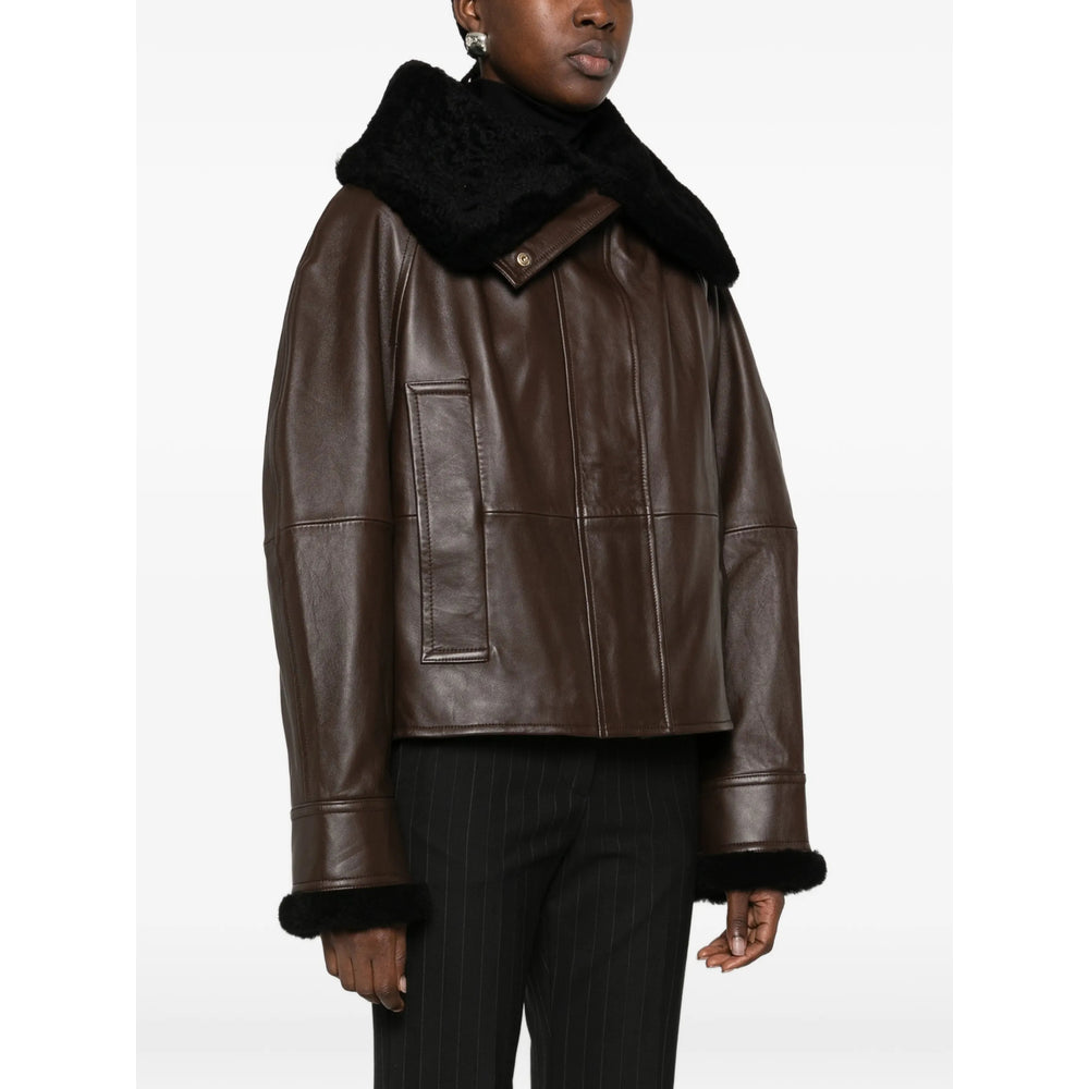 Sportmax Brown Jackets - Leather Jackets Women SPORTMAX