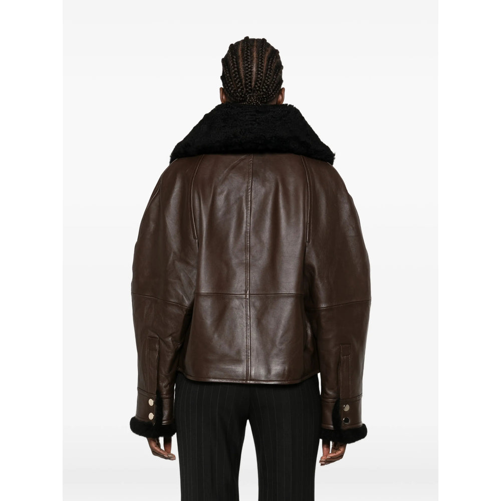 Sportmax Brown Jackets - Leather Jackets Women SPORTMAX