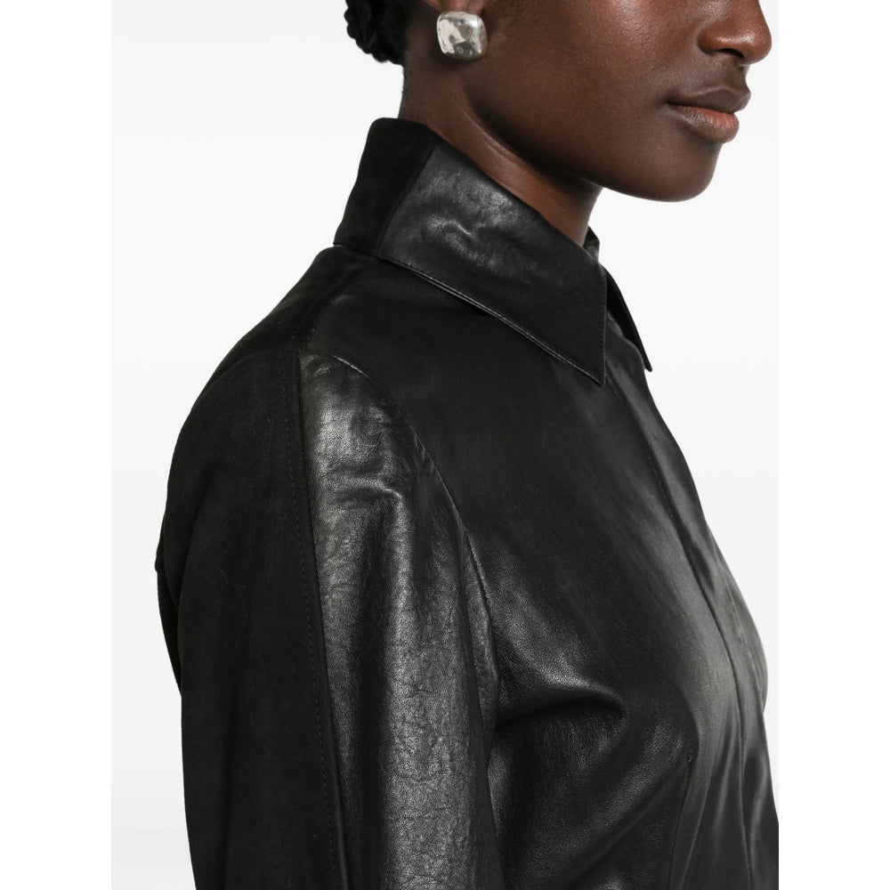 Sportmax Black Jackets - Leather Jackets Women SPORTMAX