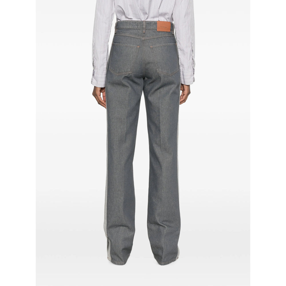 Sportmax Grey Denim - Straight-Leg Jeans Women SPORTMAX