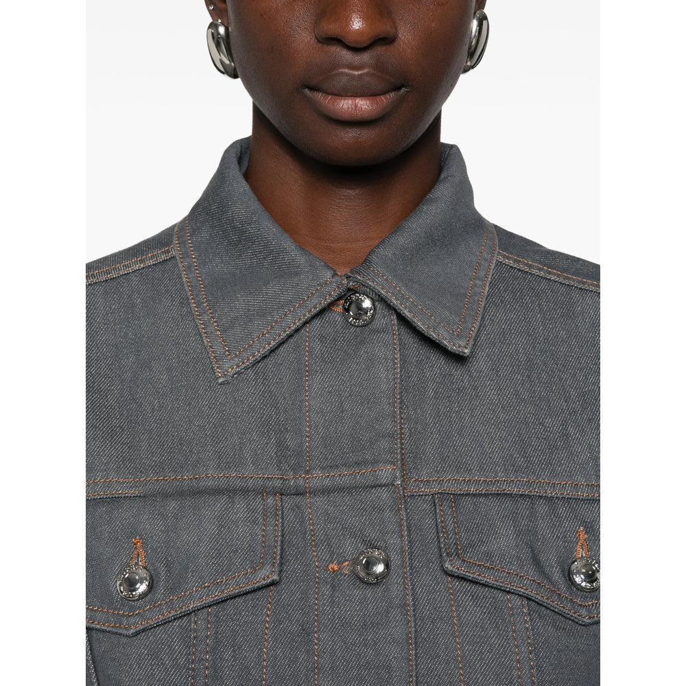 Sportmax Grey Jackets - Denim Jackets Women SPORTMAX