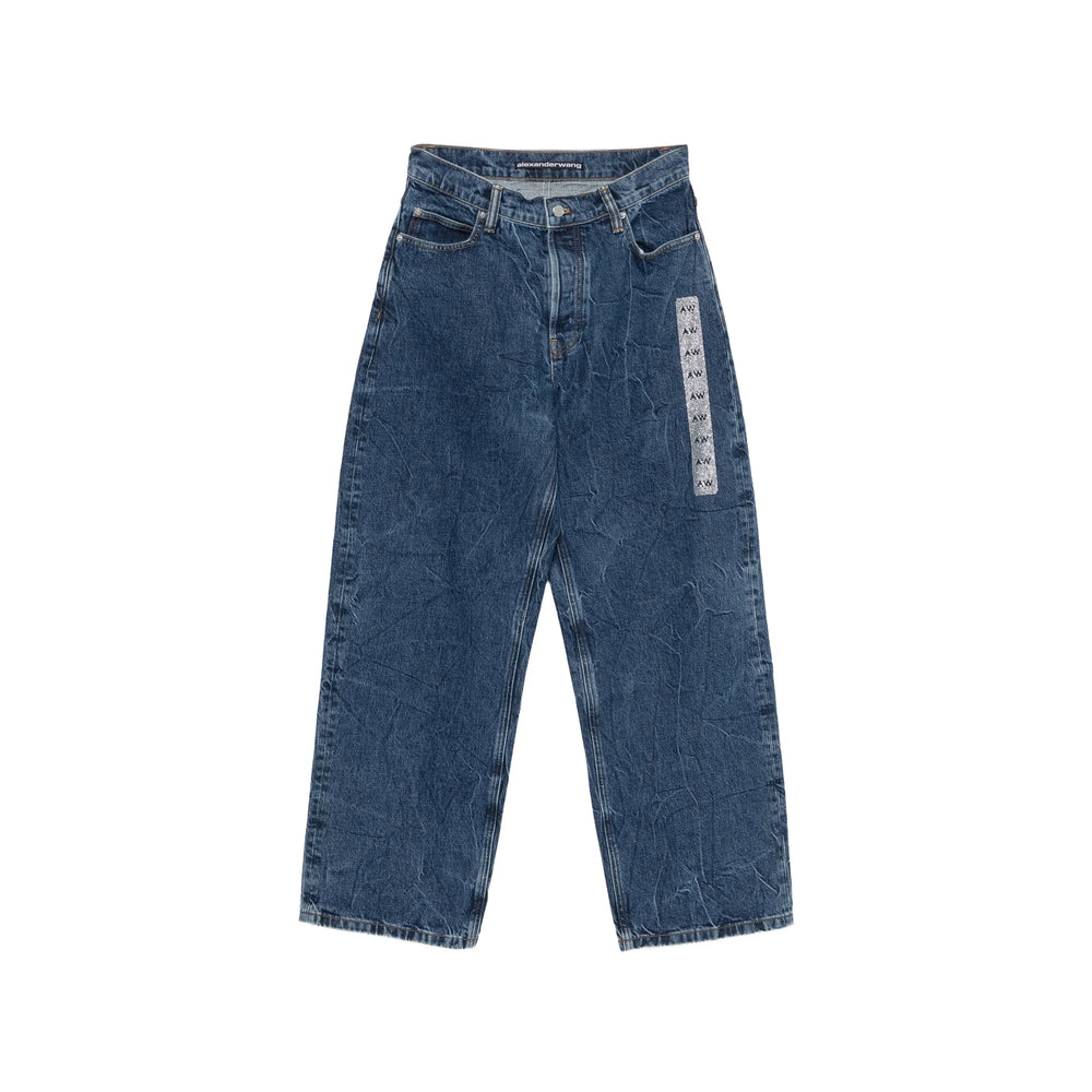 Alexander Wang Blue Denim - Wide-Leg Jeans Women ALEXANDER WANG