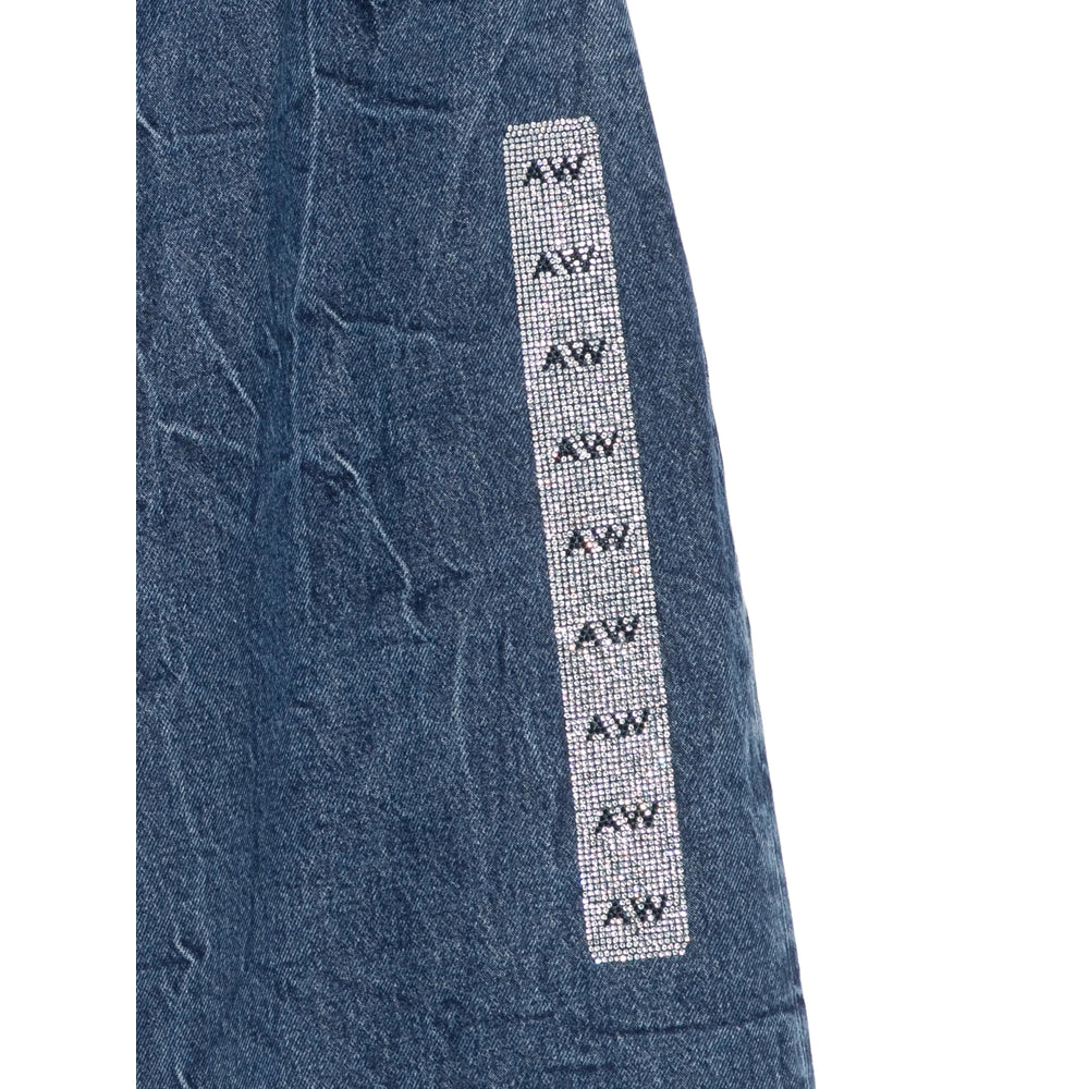 Alexander Wang Blue Denim - Wide-Leg Jeans Women ALEXANDER WANG
