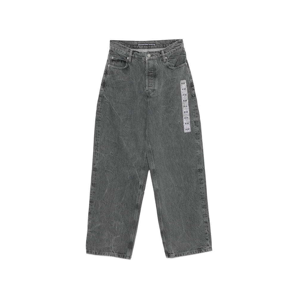 Alexander Wang Grey Denim - Straight-Leg Jeans Women ALEXANDER WANG