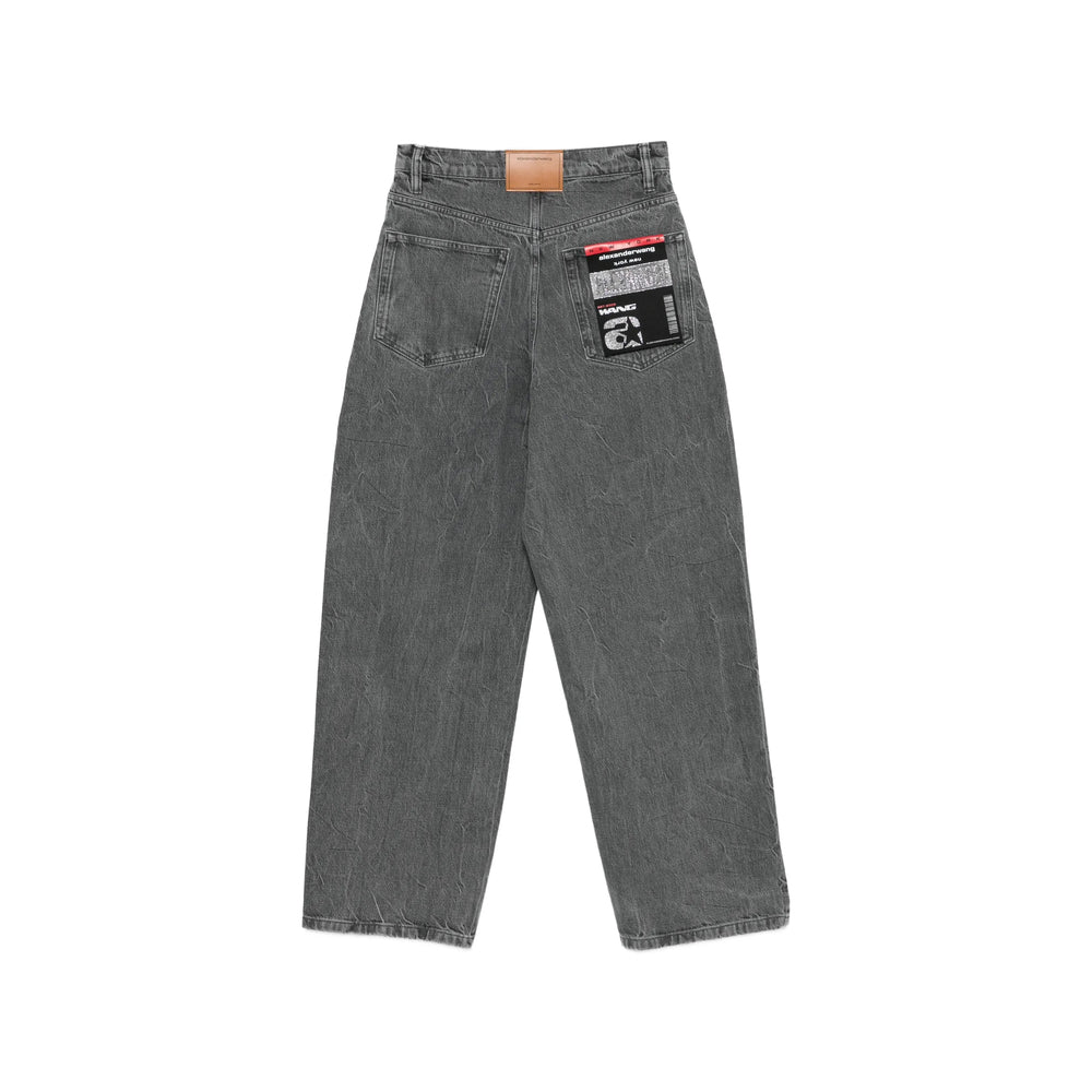 Alexander Wang Grey Denim - Straight-Leg Jeans Women ALEXANDER WANG