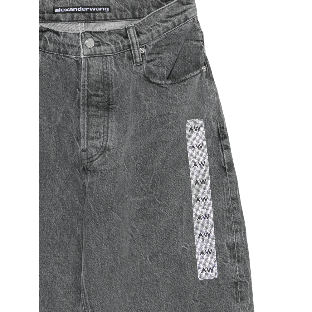 Alexander Wang Grey Denim - Straight-Leg Jeans Women ALEXANDER WANG