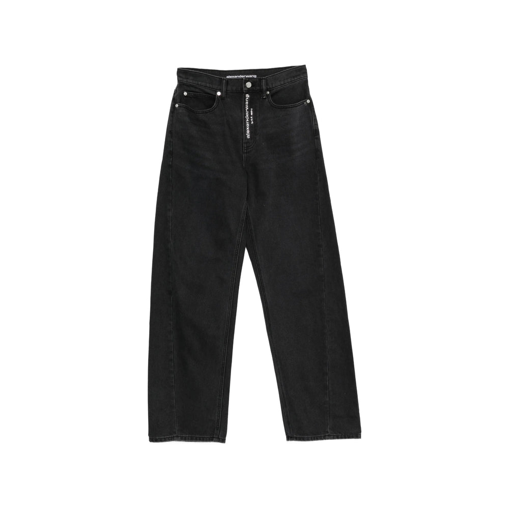 Alexander Wang Black Denim - Wide-Leg Jeans Women