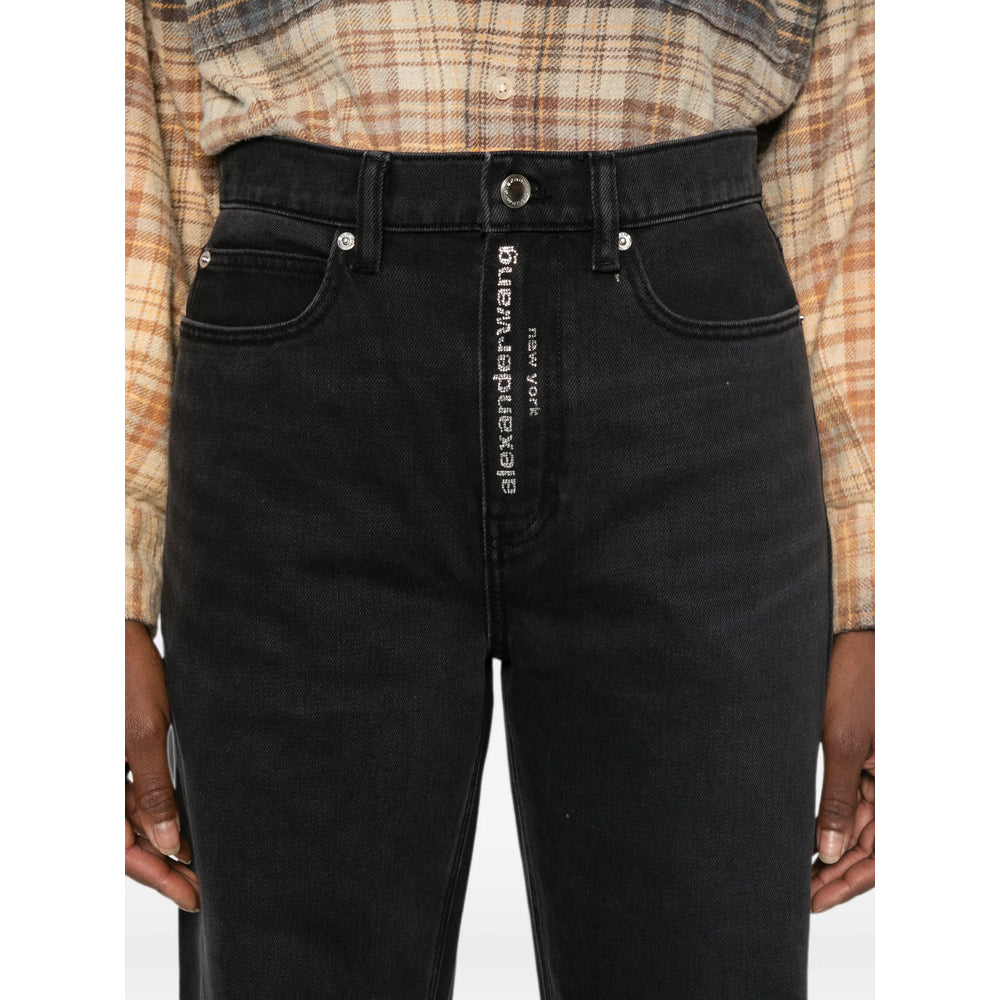Alexander Wang Black Denim - Wide-Leg Jeans Women