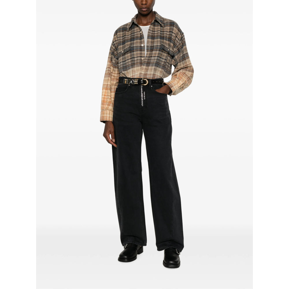 Alexander Wang Black Denim - Wide-Leg Jeans Women