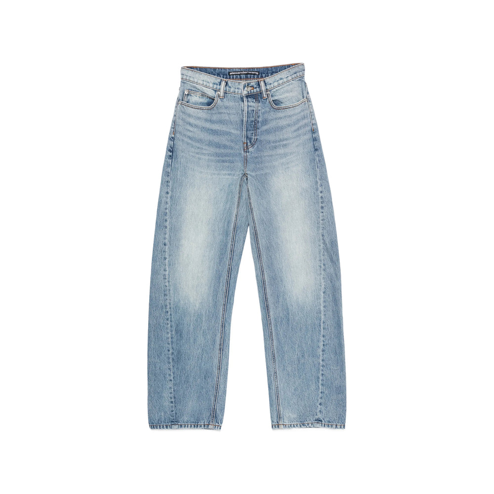 Alexander Wang Blue Denim - Wide-Leg Jeans Women