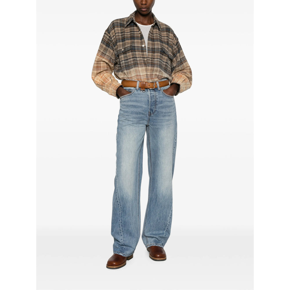 Alexander Wang Blue Denim - Wide-Leg Jeans Women