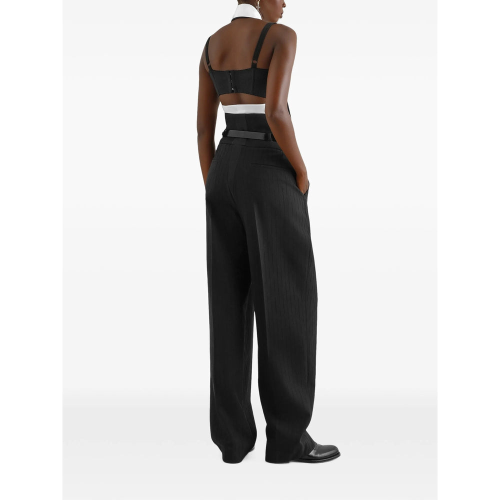 Dolce & Gabbana Black Trousers - High-Waisted Trousers Women DOLCE & GABBANA