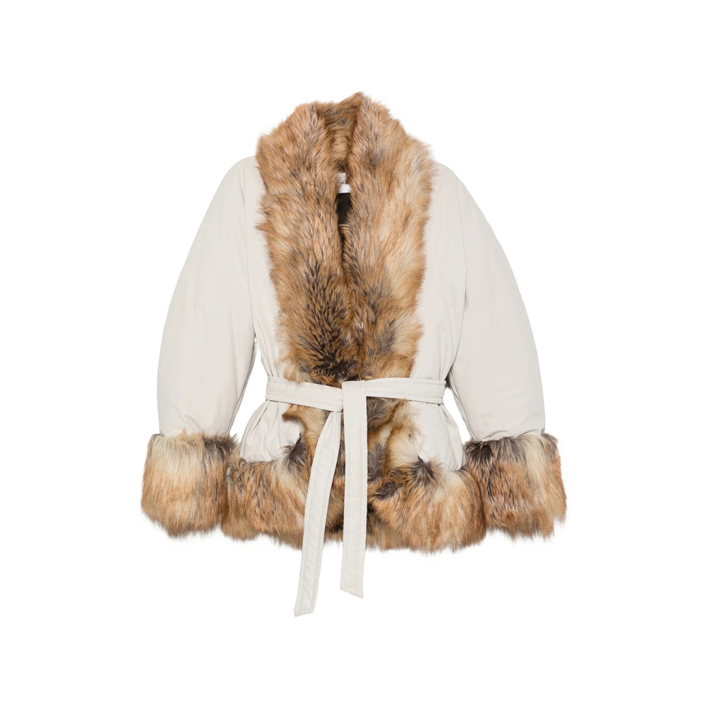 The Andamane Neutrals Coats - Faux Fur Coats Women THE ANDAMANE