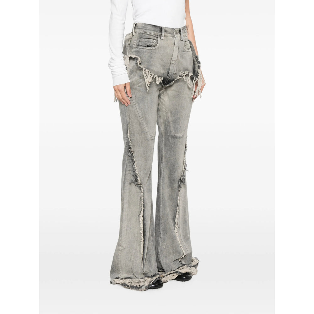 Rick Owens Drkshdw Grey Denim - Bootcut Jeans Women RICK OWENS